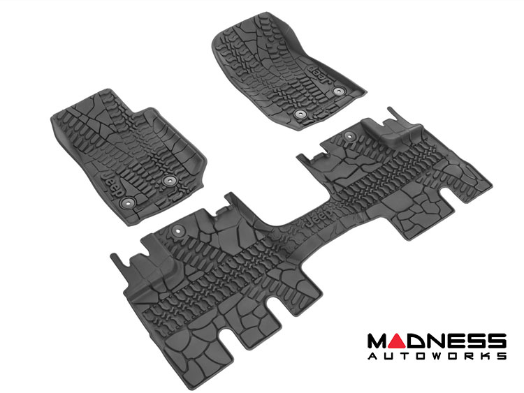 Jeep Wrangler JK Floor Mats - All Weather - Mopar - Front + Rear 